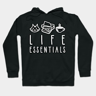 Funny Cat , Cat Lover, Coffee Lover , Book Lover Hoodie